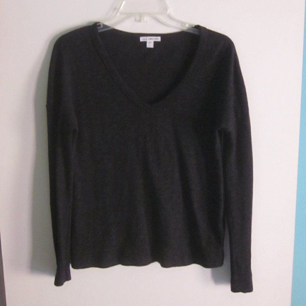 James Perse 1 Black / Dark Gray Pullover Shirt Size Small
